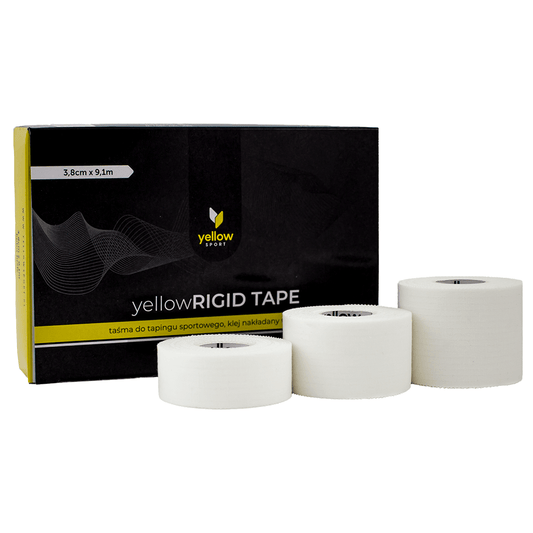 Yellow sport -  "Hvítt Rigid tape" 5cm x 9,1m, 6 stk