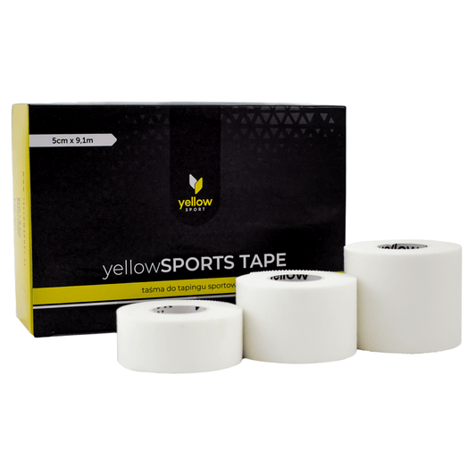Yellow sport - Hvítt "Sports tape" 2,5cm x 9.1m, 12 stk